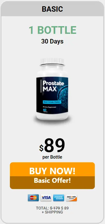 Prostate Max 1 bottle pricing